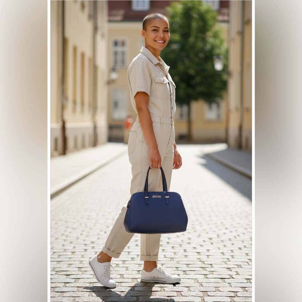 Kenneth Cole Reaction Navy Satchel